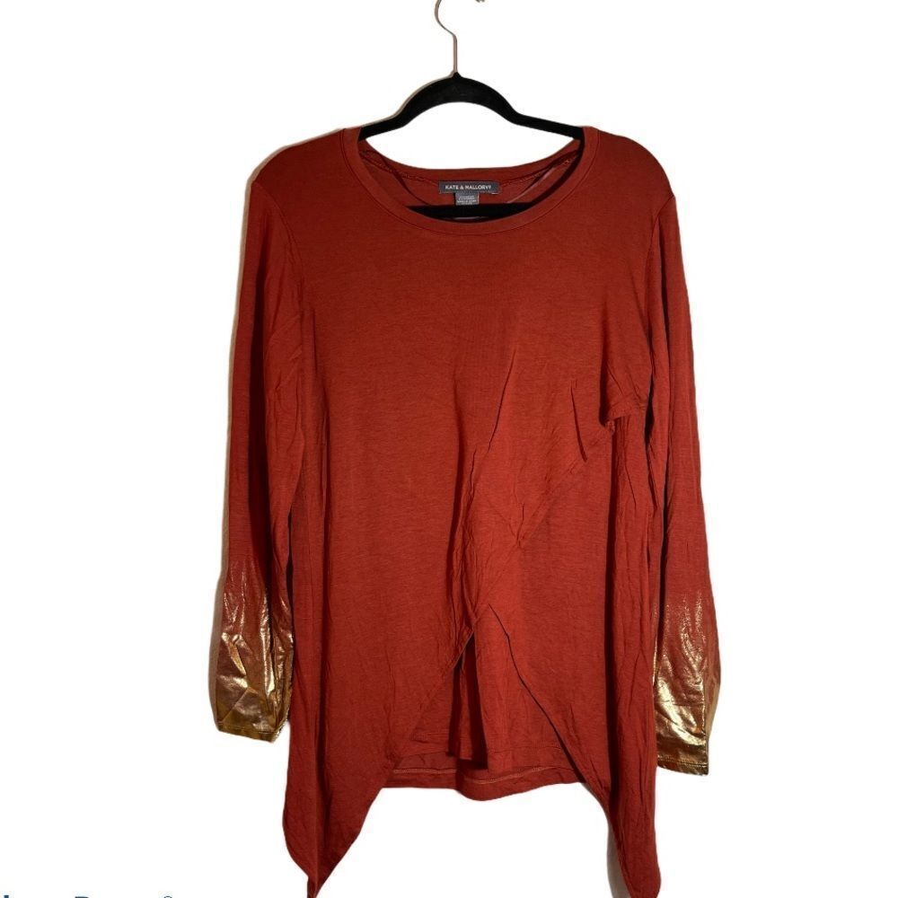 Kate &‎ Mallory Top Gold Trim